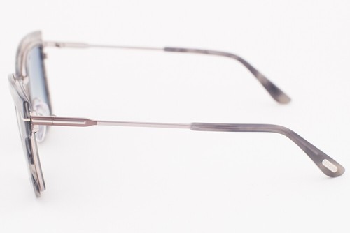 Tom Ford LARA Sonnenbrille grau havanna/blau verspiegelt Farbverlauf TF573 55X LARA-02 - Bild 3 von 3