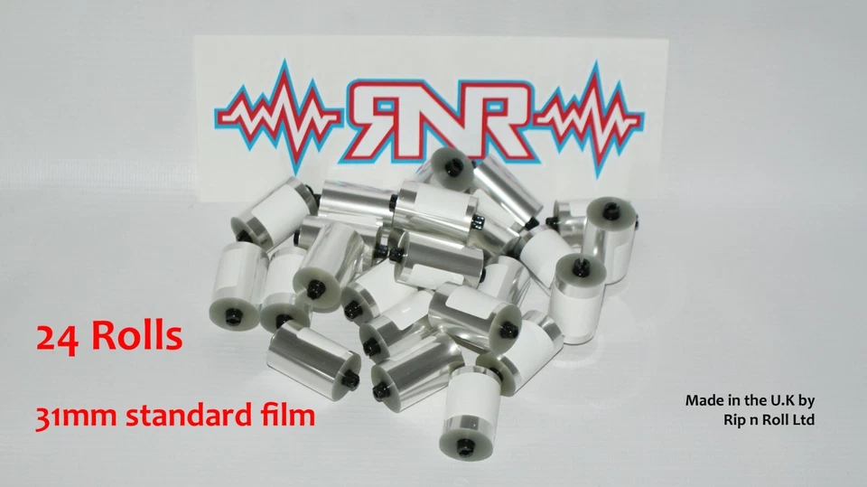 RIP 'N' ROLL 24 x 31 mm RNR Roll off films Standard size motocross rolls Rip N Roll