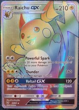 Pokemon Karte Raichu GX 75/73, Voltail GX, Rainbow Secret-Rare
