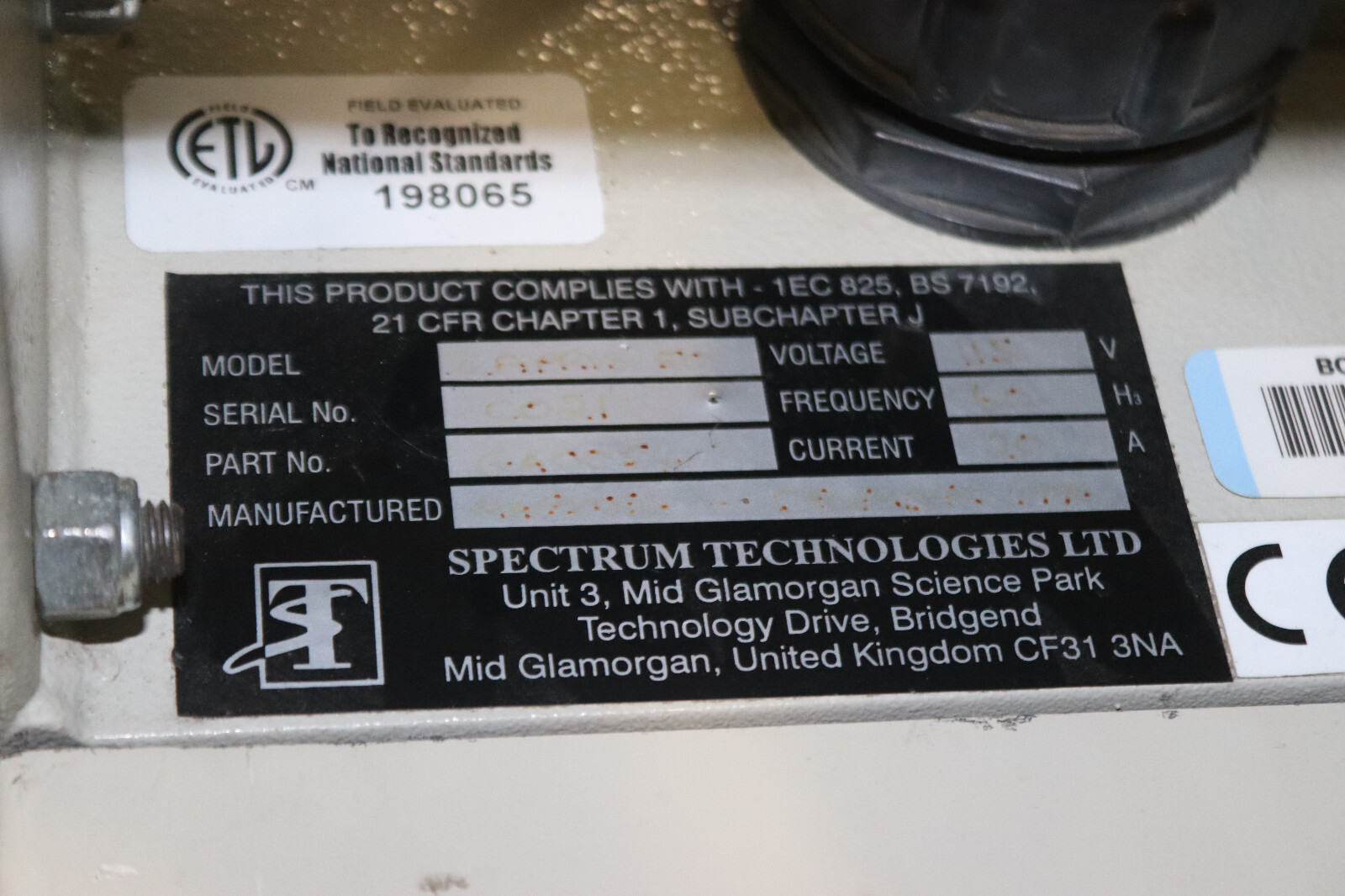 Spectrum Technologies Capri 50 Laser UV Wire Marker Work Station 230V