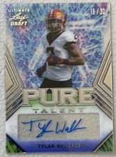 2021 Leaf Ultimate Draft Pure Talent Silver  TYLAN WALLACE RC AUTO 18/30
