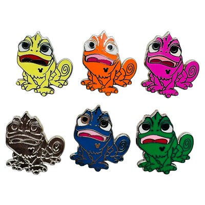 Disney Tangled Pascal Pin Set Of 6 Chameleon Hidden Mickey Pins