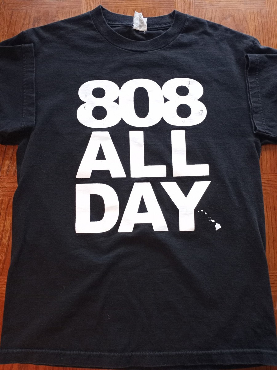 VINTAGE 808 ALL DAY T SHIRT..SIZE MEDIUM..20 PITS..DJ TECHNO