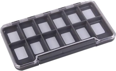 Fly Fishing Box Waterproof Easy Grip Foam Jig Fly Box 12 Compartments