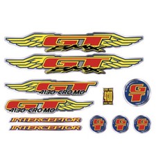 1997 GT BMX - Interceptor - decal set - chrome