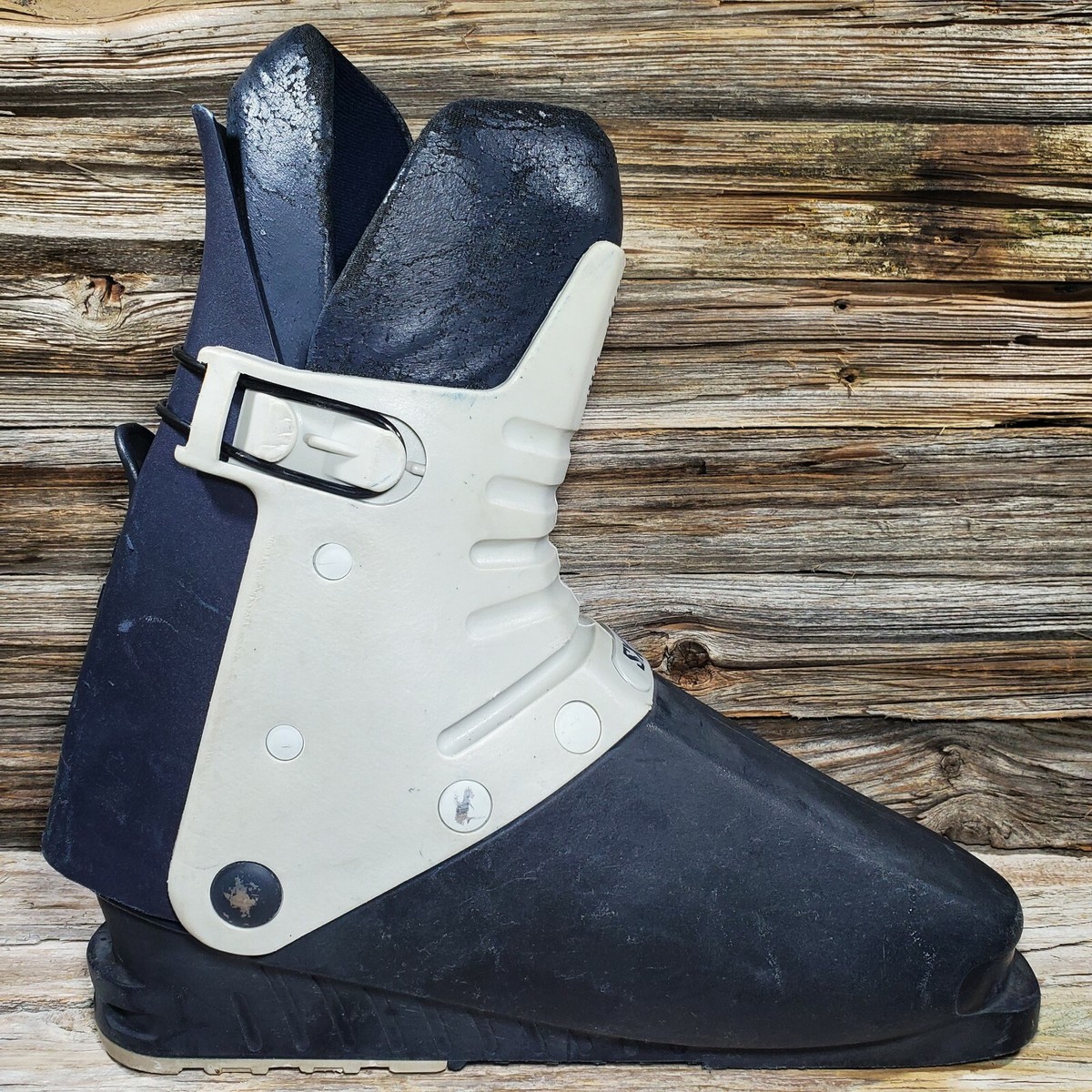 Vintage Retro Salomon SX70 Ski Boots Made in France 345 Navy Grey