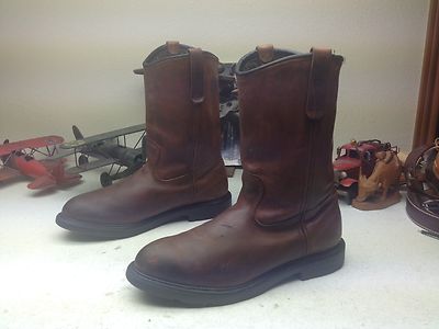 1999 RED WING MADE IN USA BROWN DISTRESSED LEATHER ENGINEER BOSS BOOTS 15 B