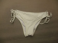 XHILARATION Size XL Womens White Stretch Tie Quick Dry Cheeky Bikini Bottom 5C