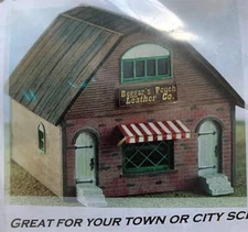 O Scale Brick and Wood Leather Company Structure Kit 1/48