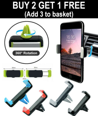 Universal 360° Rotating Car Mobile Phone Holder Air Vent Mount Cradle for  GPS UK UK
