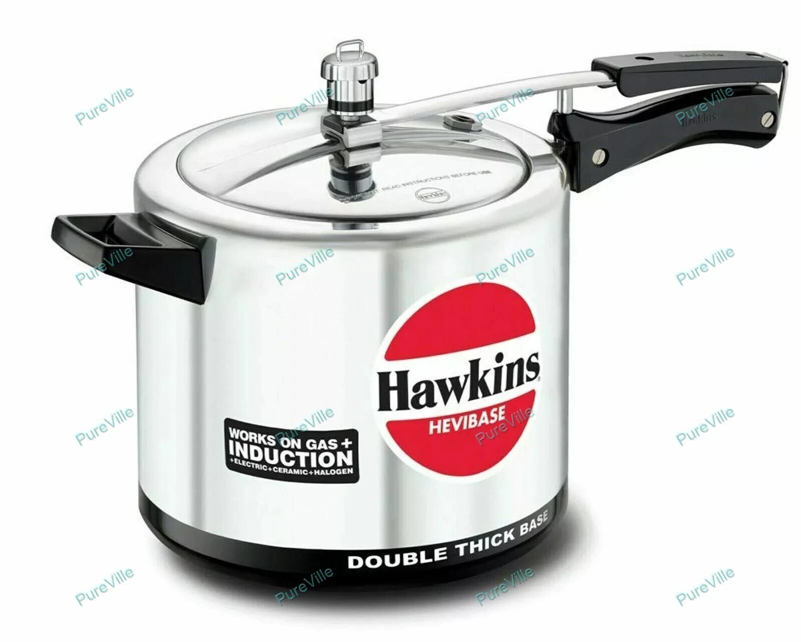 Hawkins Hevibase Pressure Cooker Aluminum Induction Silver 6.5 Litres Best Gift