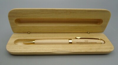RAR Distinguished Achiever Gold Award 2003 Natural Wood Ink Pen with Case