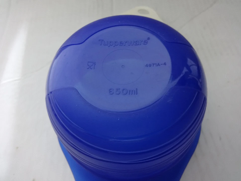 Behälter mit Deckel und Griff - blau - weiß - Tupperware B`1 - Bild 4 von 4