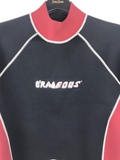 O  Rageous Divers Mens Shorty Wet Suit Scuba Diving Black L 3/2 