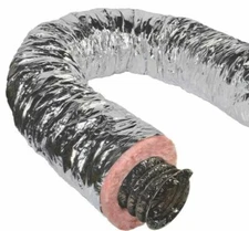 NEW Master Flow 4 in. x 25 ft. Insulated Flexible Duct R6 Silver Jacket