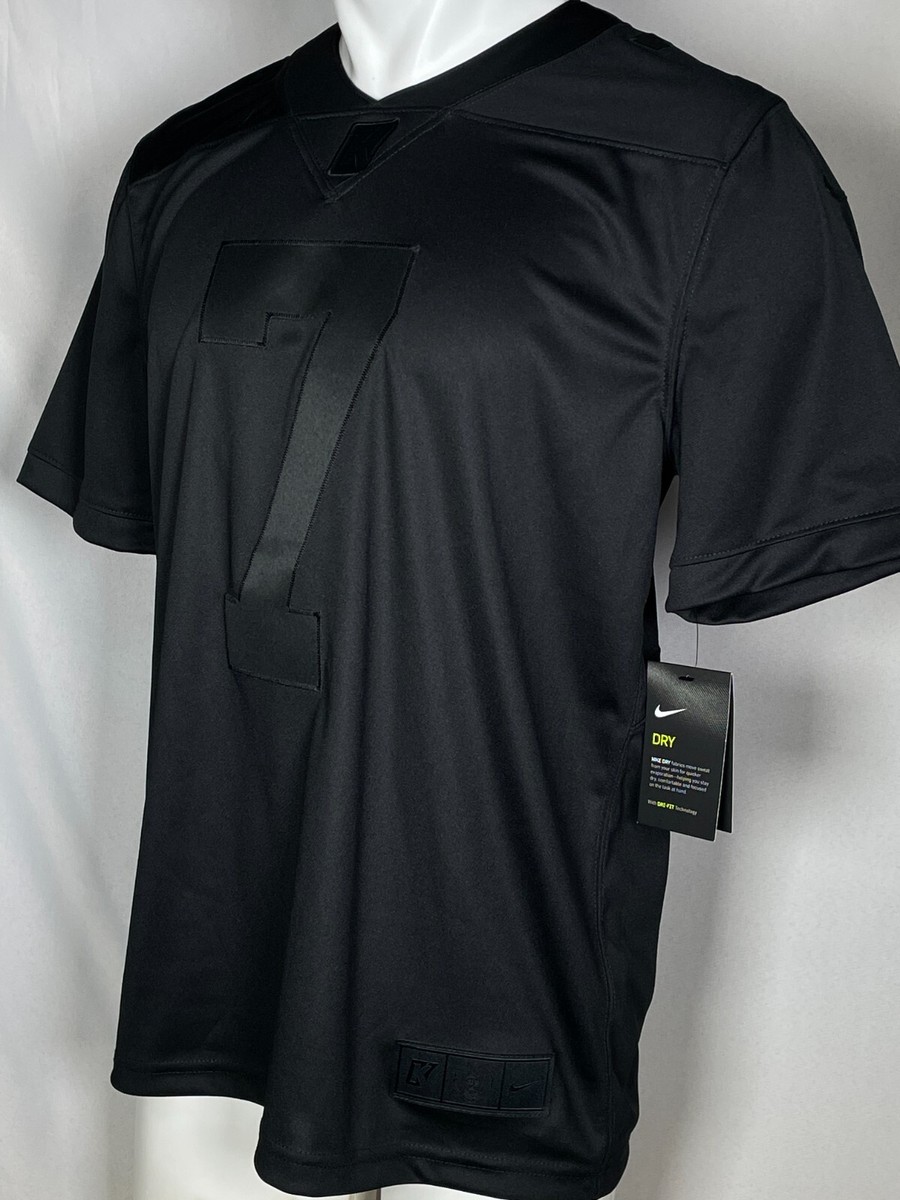 Colin Kaepernick NIKE Icon Triple Black Jersey Men's MEDIUM