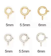 14K Solid Spring Ring Clasp. 14K Gold Findings. Solid Gold. Bracelet Making