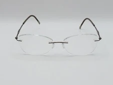 SILHOUETTE 5521 70 CAT EYE RIMLESS EYEGLASS FRAMES 6040 BROWN ..-17-140 NEW*