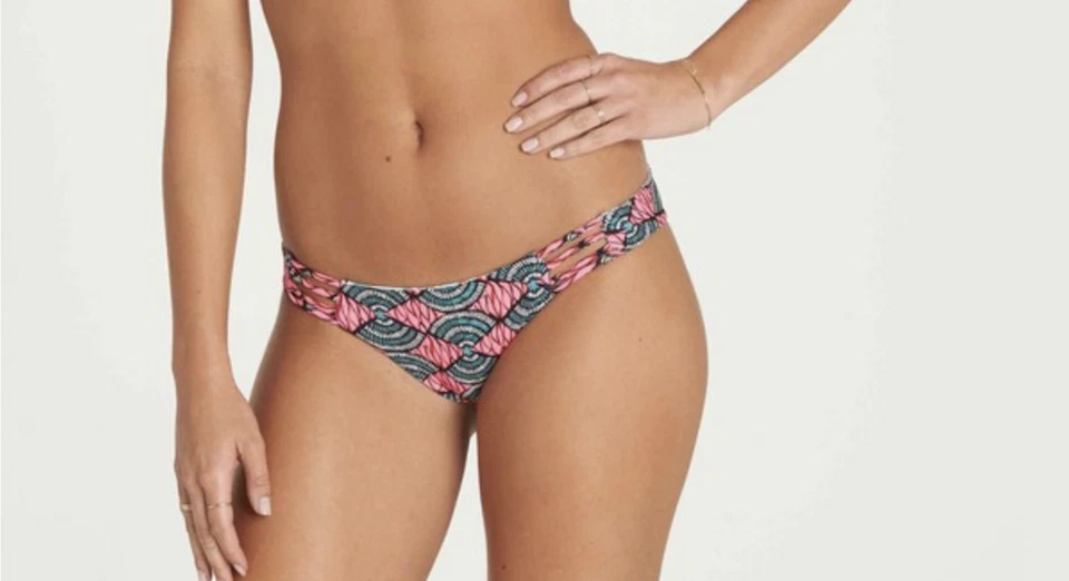Parte inferior de biquíni tropical reversível Surf Beat - Imagem 2 de 4