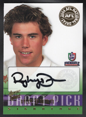2004 AFL CONQUEST (DRAFT PICK SIGNATURE CARD) - DS10 Ryley DUNN (FREMANTLE) #221