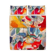 Parure lenzuola Copriletto Improvvisazione di Randi in Raso Matrimoniale Y681