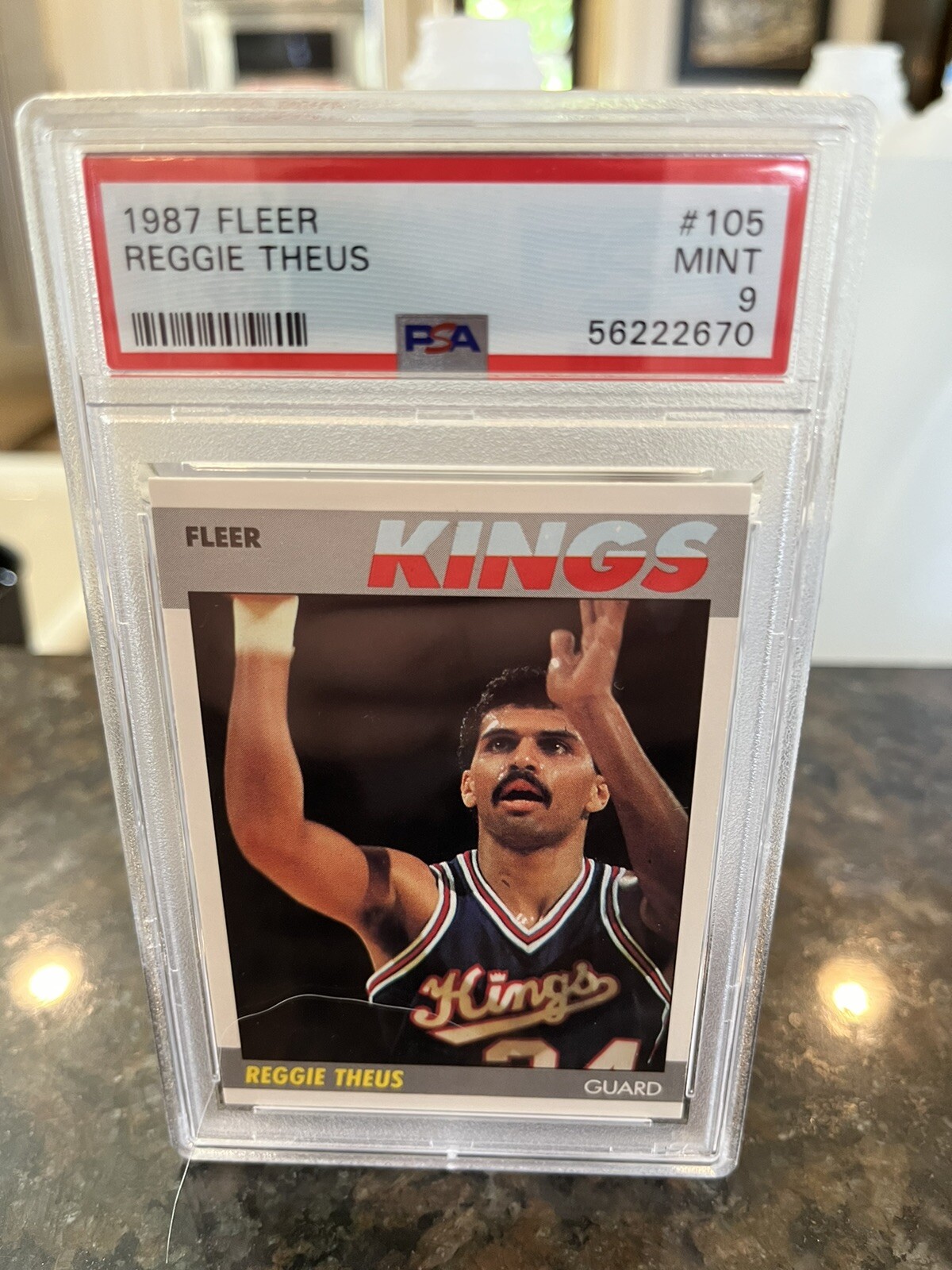 1987 Fleer Basketball #105 Reggie Theus Mint PSA 9 card
