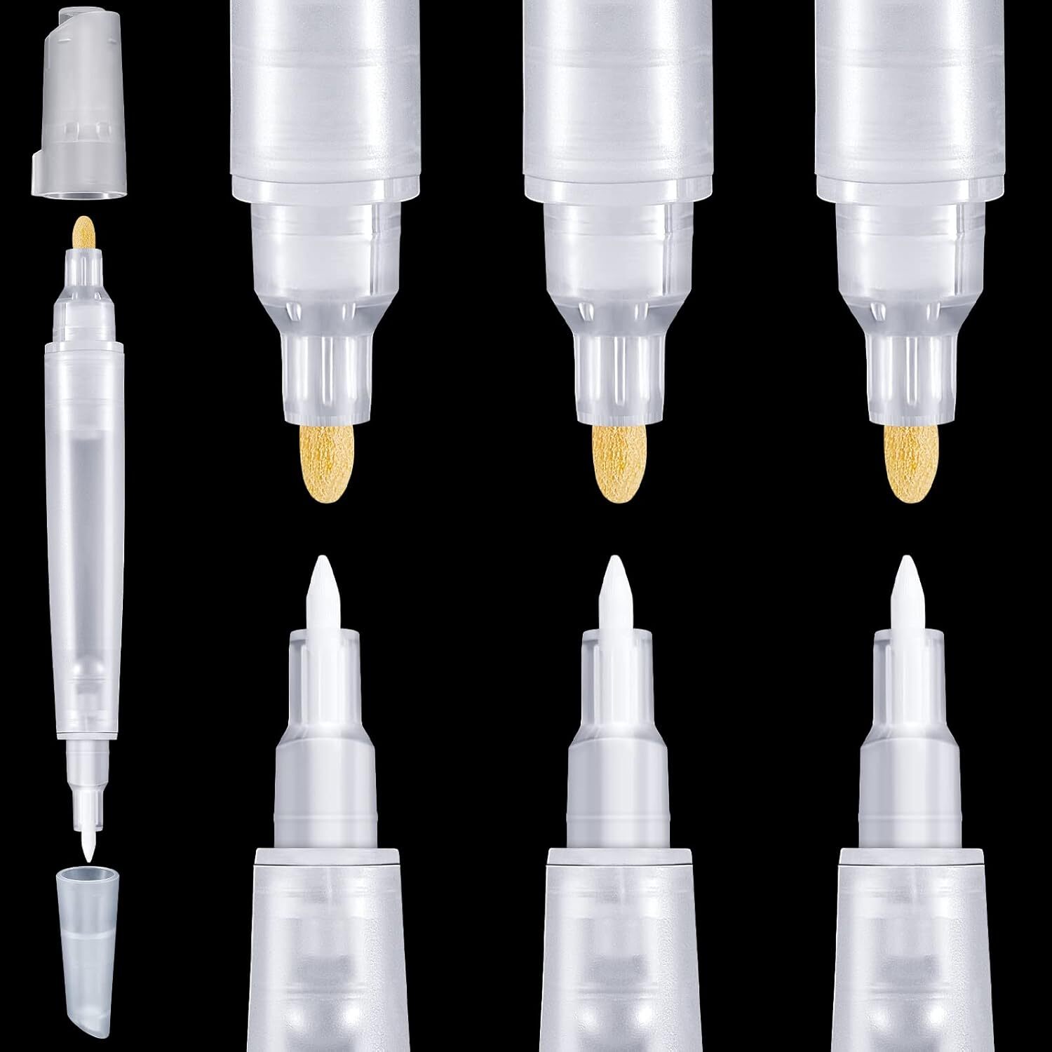 Double End Refillable Paint Pens Empty Refil