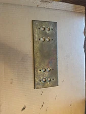 vintage 4 button brass switch plate cover