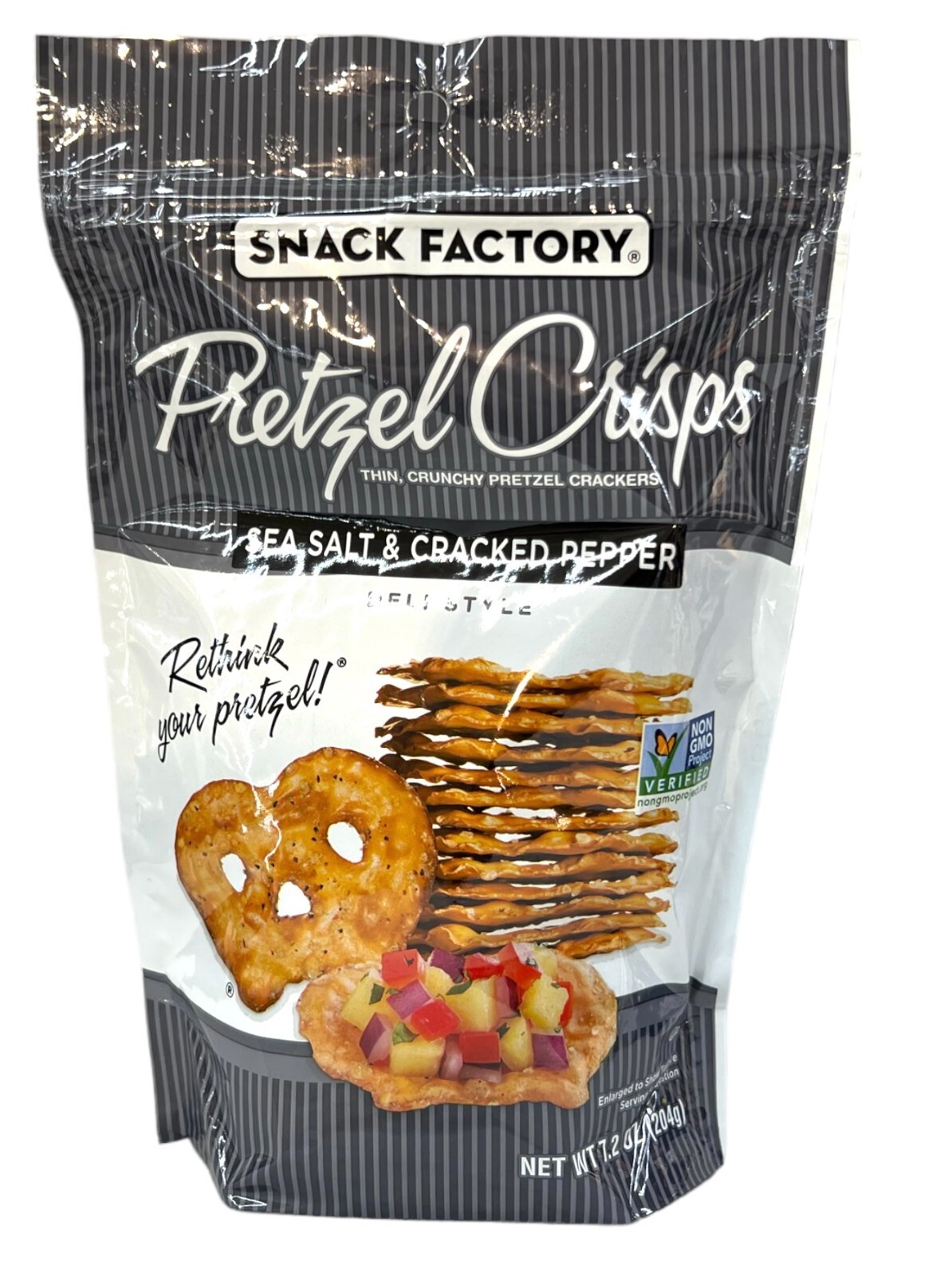 Snack Factory Sea Salt & Black Pepper Pretzel Crisps 7.2 Oz eBay