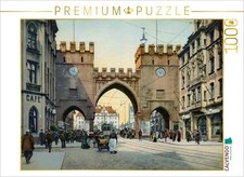 CALVENDO Puzzle Karlstor mit Passanten 1000 Teile Puzzle quer 1000 Teile Lege-