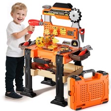 Kids Tools Bench, Tool Box Playset with Screw and Electric Drill Toy, Pretend...