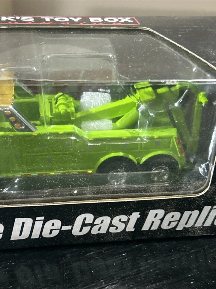 New In Box 1/64 MTB Green Spec Cast Peterbilt Wrecker Tow Truck “Marks Toy Box” - Image 2 of 4