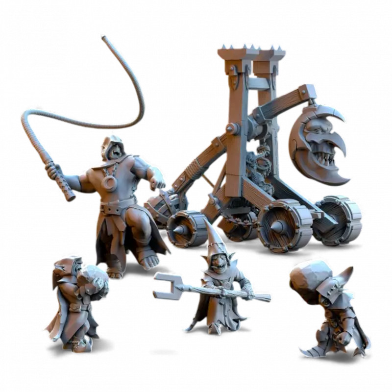 Catapulte des Gobelins Figurine Wargame Impression 3D en Résine