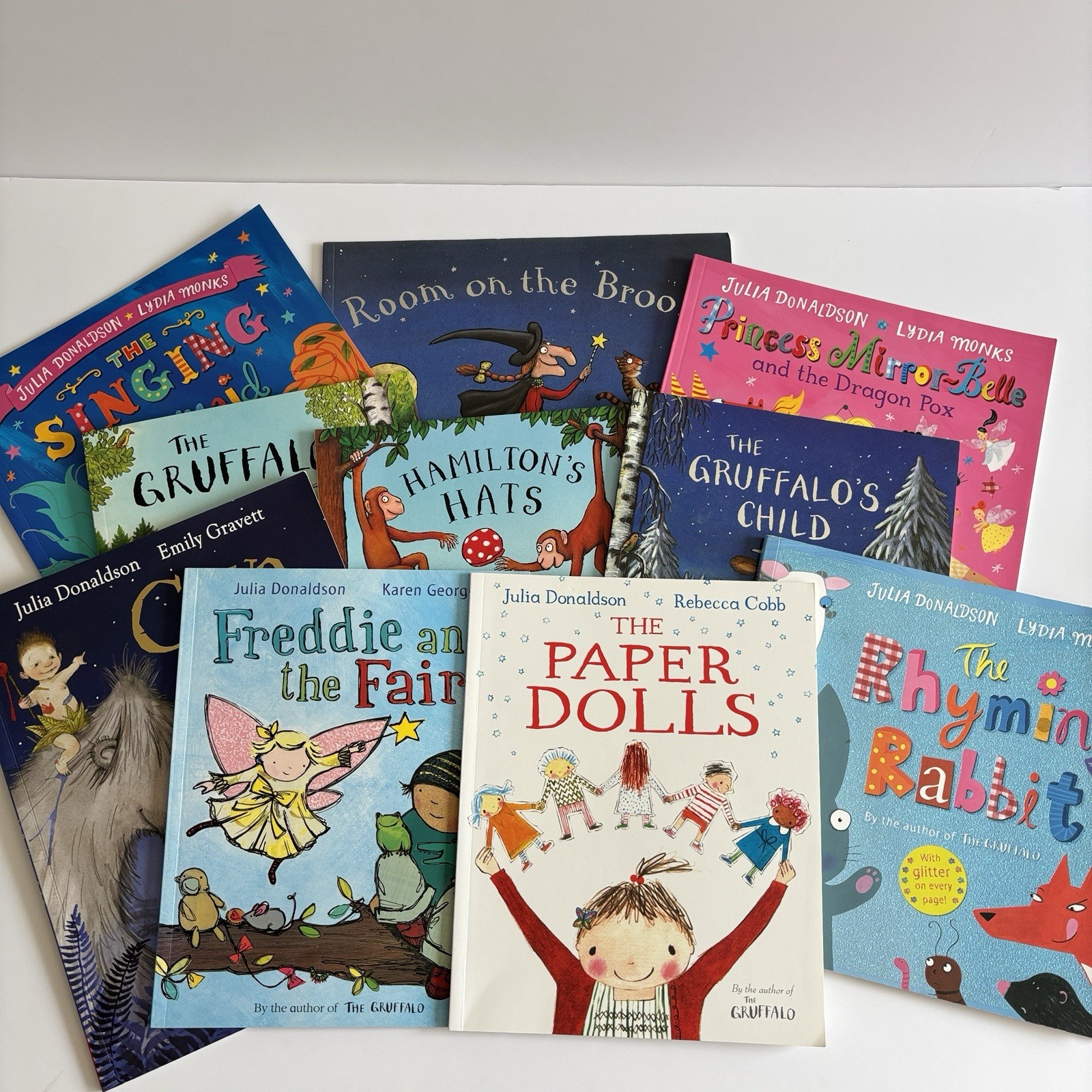 Julia Donaldson Children’s Books Bundle X10  Room On Broom Paperdolls Gruffalo