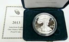 2013-W Proof American Silver Eagle in OGP w COA