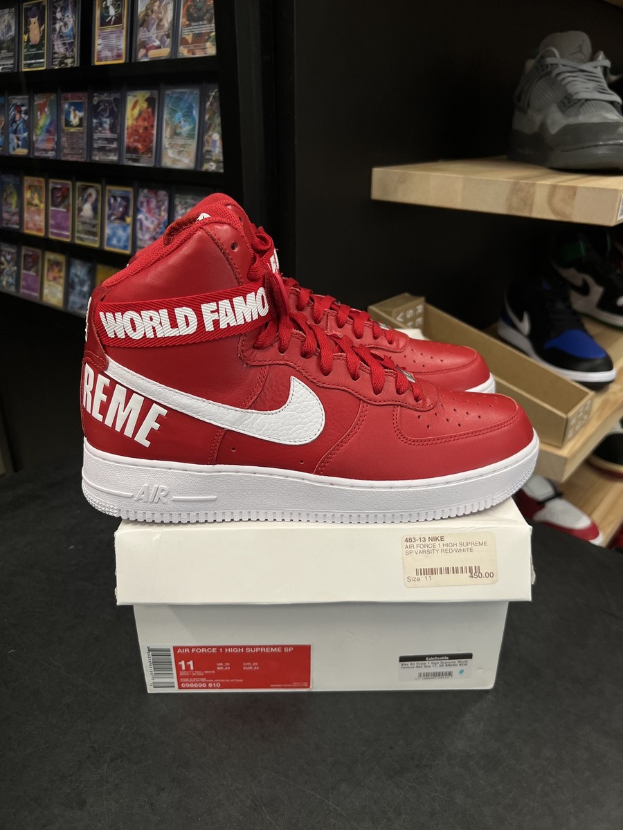 Nike Air Force 1 High Supreme World Famous Red Size 11, DS BRAND