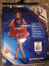 DC Supergirl Super Hero Tutu Dress Belt Cape Gauntlets Costume Small NEW 3-4 Y/O