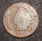 1888 Indian Head Cent Penny Antique U.S.A. Wheat Cent Coin Tough