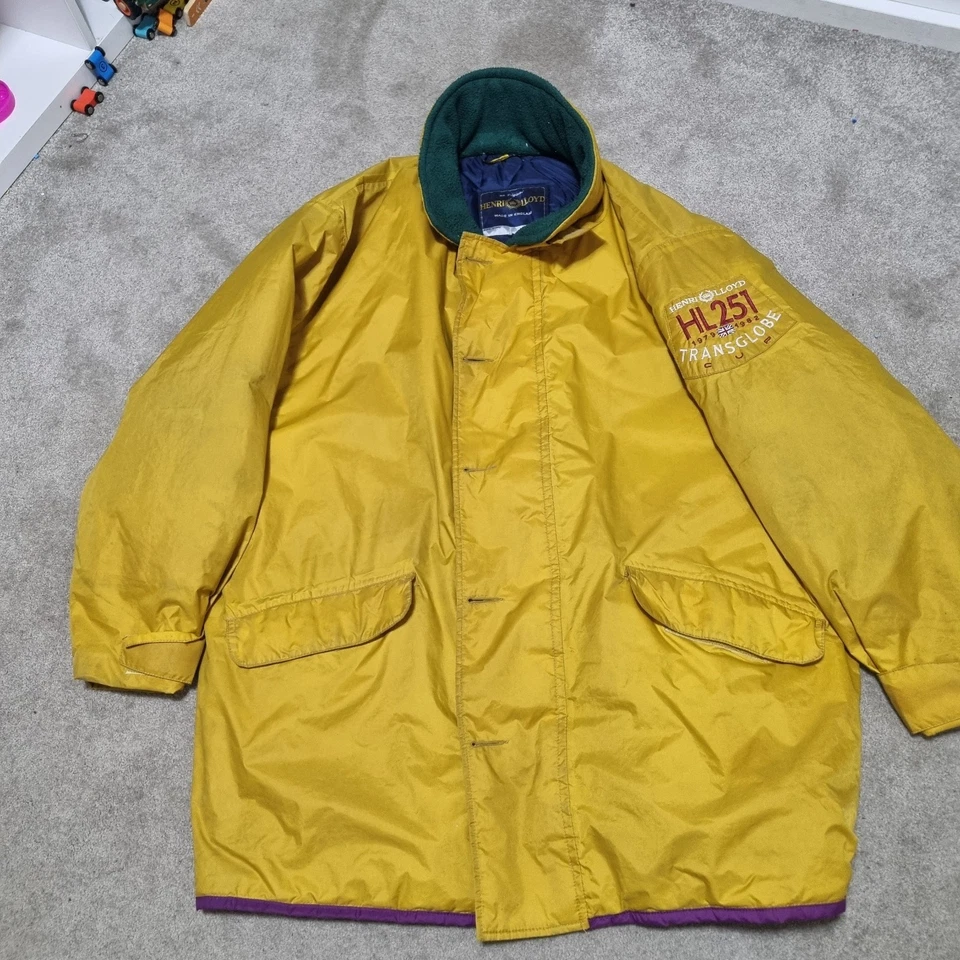 Vintage Henri Lloyd Jacket HL251 Transglobe cup sailing yachting XL yellow rare - Image 2 of 4