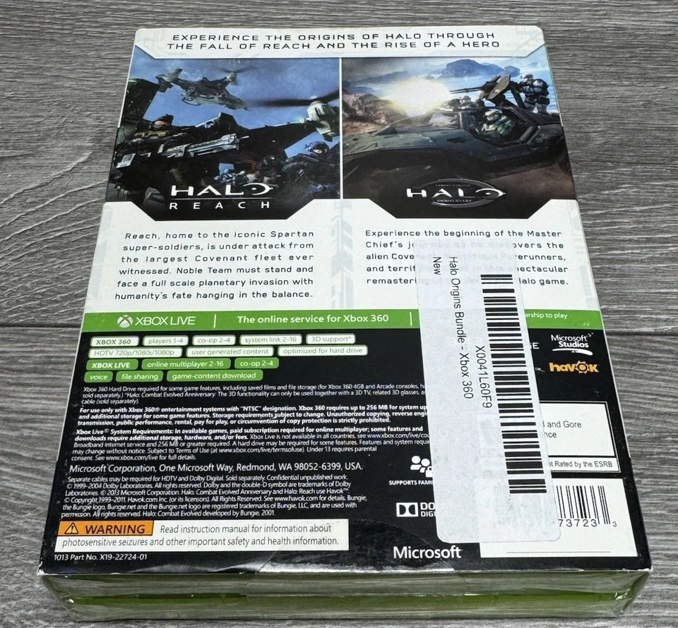Halo Origins Bundle Xbox 360 Anniversary Edition Combat Evolved & Reach SEALED - Image 3 of 4