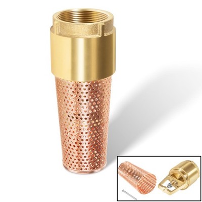 2'' Foot Valve with Zebra Mussel Strainer - Universal One-Way Female NPT Thread