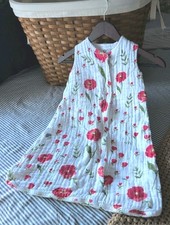 Cotton Baby Sleepsack O-6 Months size Small Red Poppy Flowers