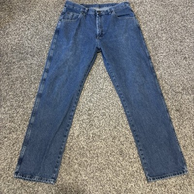 Wrangler Five Star Premium Regular Fit 36x32 Blue Denim Men's Jeans Cowboy Pant