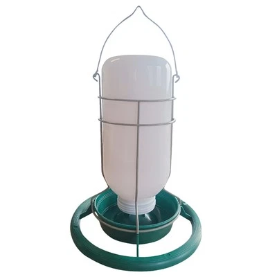 FLAMINGO Wasser- und Futterautomat mit Sitzring für Vögel - CALI - 1,17 Liter- Kunststoff