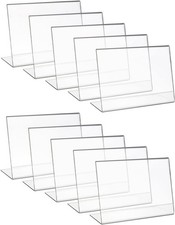 HMF 10x Acryl Tischaufsteller schr&auml;g DIN A5 Querformat Men&uuml;kartenhalter