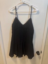 Women "ZARA" black, spaghetti strap,mini dress. Size L. NWT
