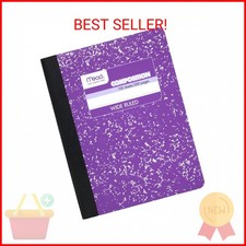Mead Composition Notebook, Wide Ruled Paper, 7-1/2" x 9-3/4", 100 Sheets, Purple