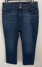 Lee Denim Straight Leg Mid Rise 5 Pocket Design Jeans Size 6 Short NWT    