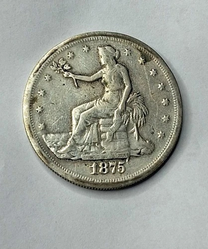 1875 US Trade Dollar, circulated (see description and photos for condition)