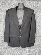 Corneliani Suit Jacket Mens 54 EU Black Wool Super 100s Made Italy 2 Button